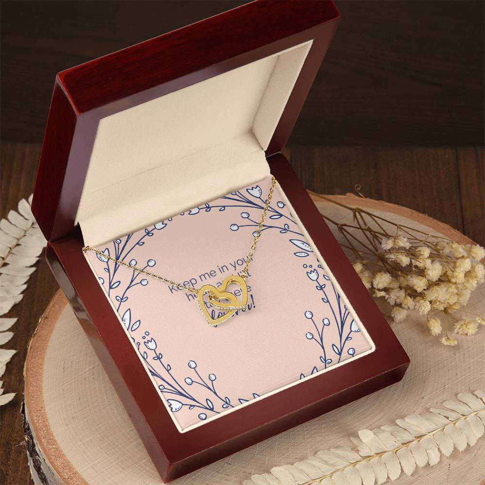 Keep Me In Your Heart Interlocking Hearts Necklace