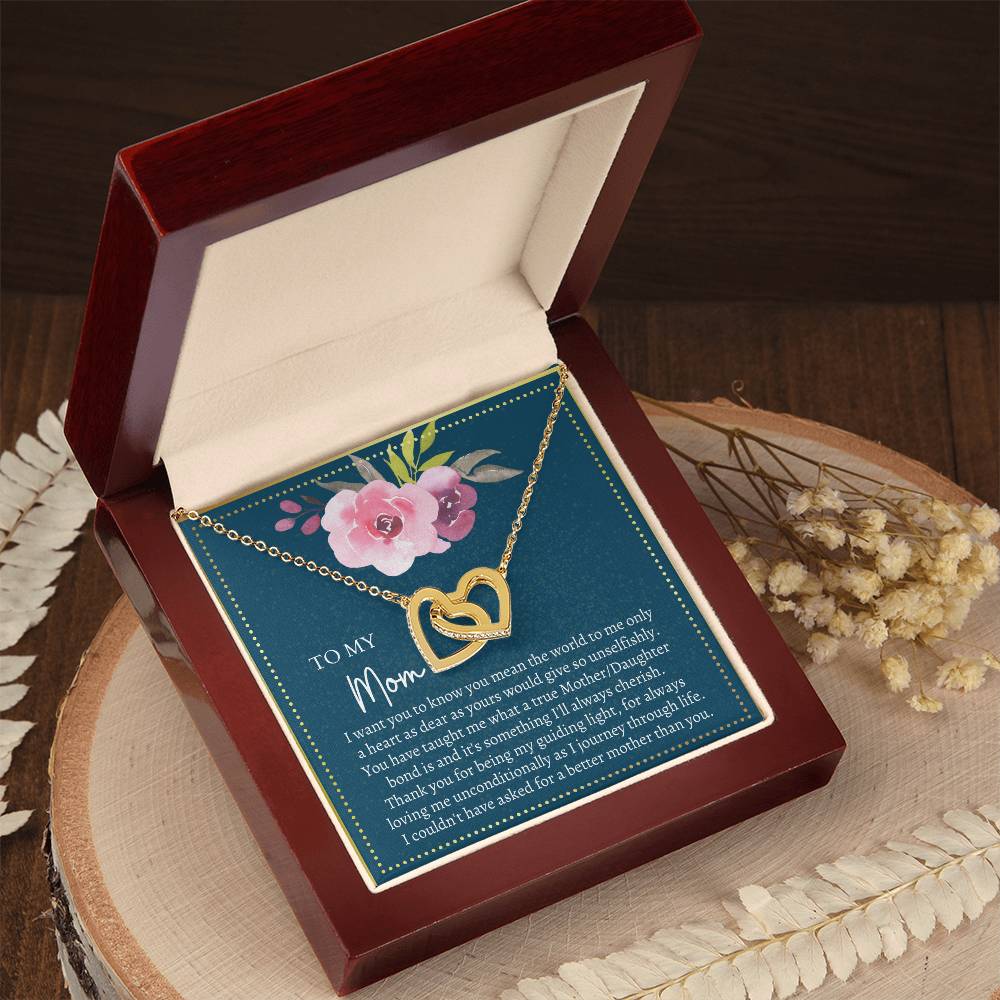 Gift For Mom Interlocking Hearts Necklace