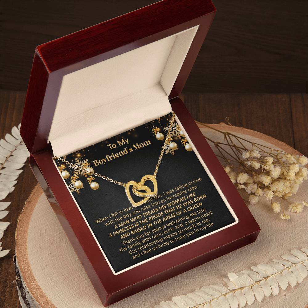 Gift For Boyfriend'S Mom Christmas - Welcome Me - Interlocking Interlocking Hearts Necklace