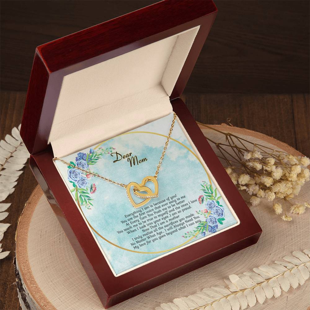 I Will Always Need You Interlocking Hearts Necklace