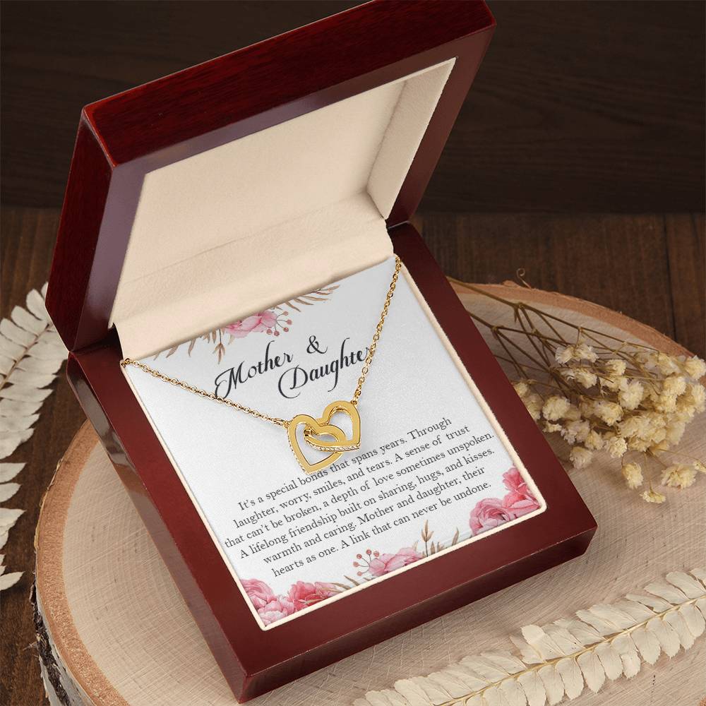 Interlocking Heart Necklace Mother And Daughter Interlocking Hearts Necklace