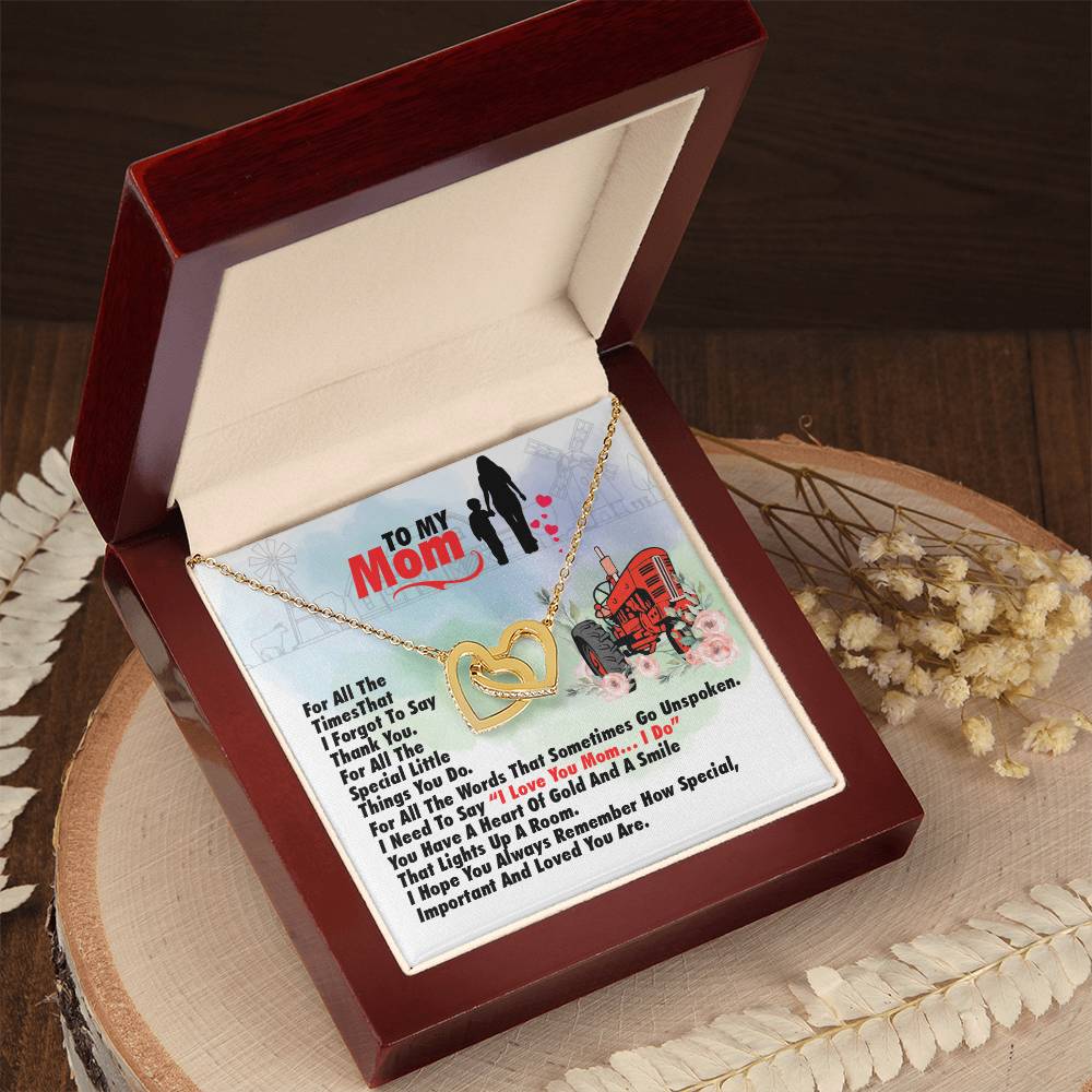 Farmer'S Mom - Interlocking Heart Necklace Interlocking Hearts Necklace