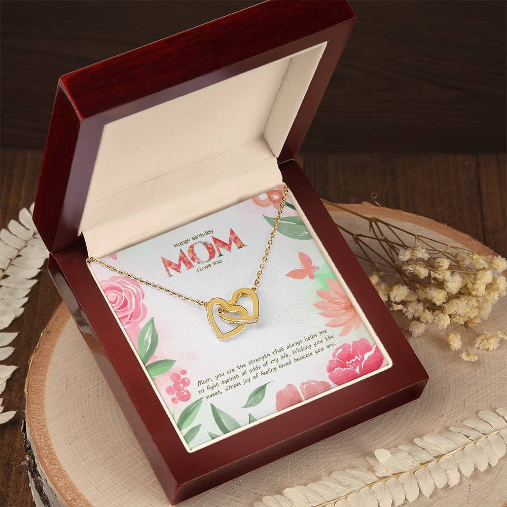 Birthday Edition Wishing You A Sweet And Simple Joy Of Love! - Interlocking Hearts Necklace