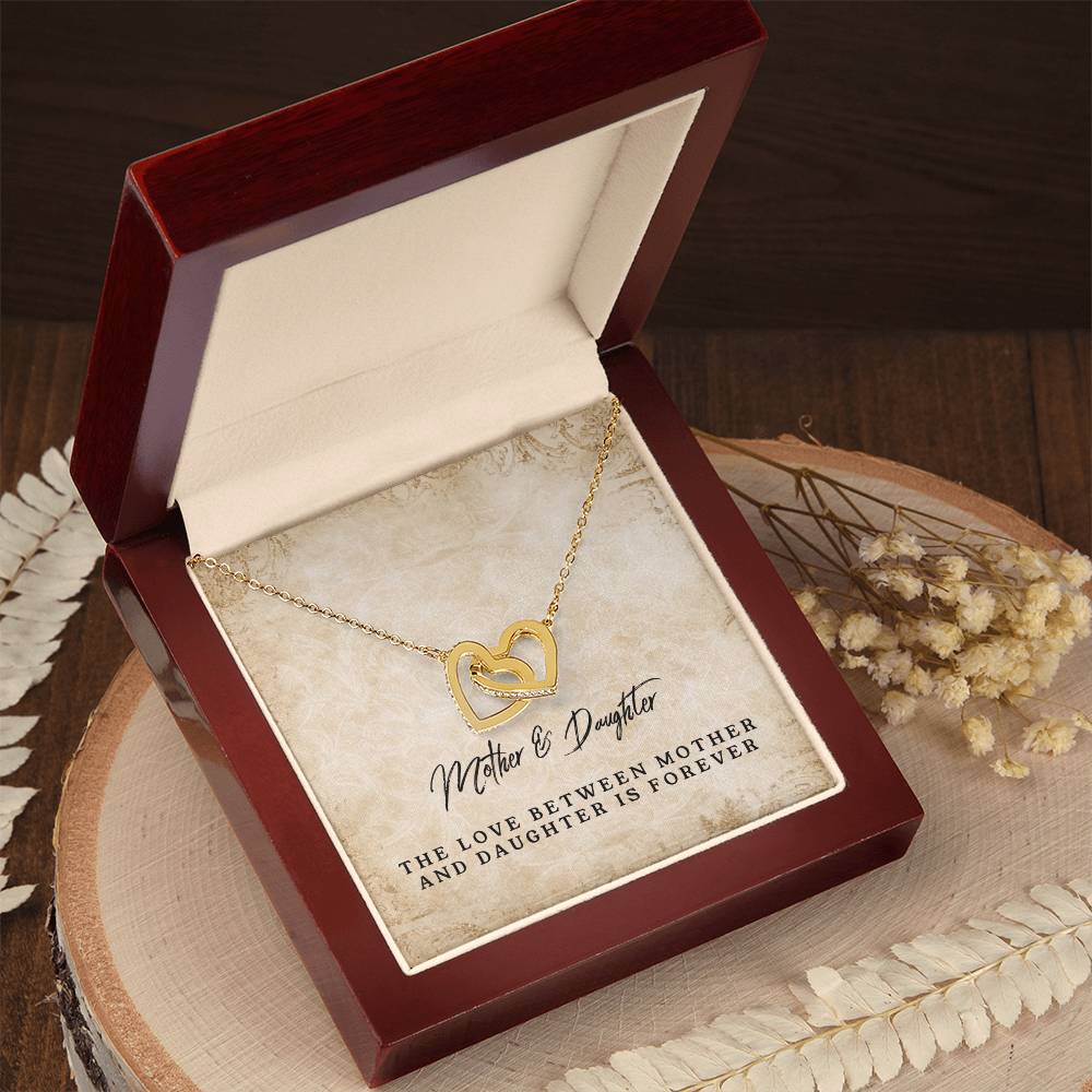 Mother & Daughter - Forever Love Necklace Interlocking Hearts Necklace