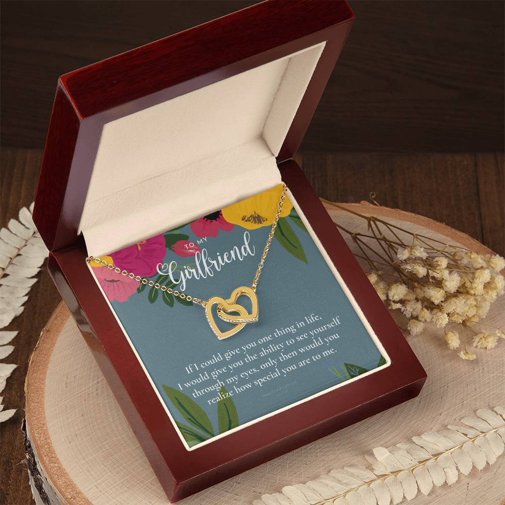 To My Girlfriend Girlfriend Necklace Anniversary Gift For Girlfriend Girlfriend Gift Gift For Girlfriend Necklace For Girlfriend Christmas Gift Birthday Gift Interlocking Hearts Necklace