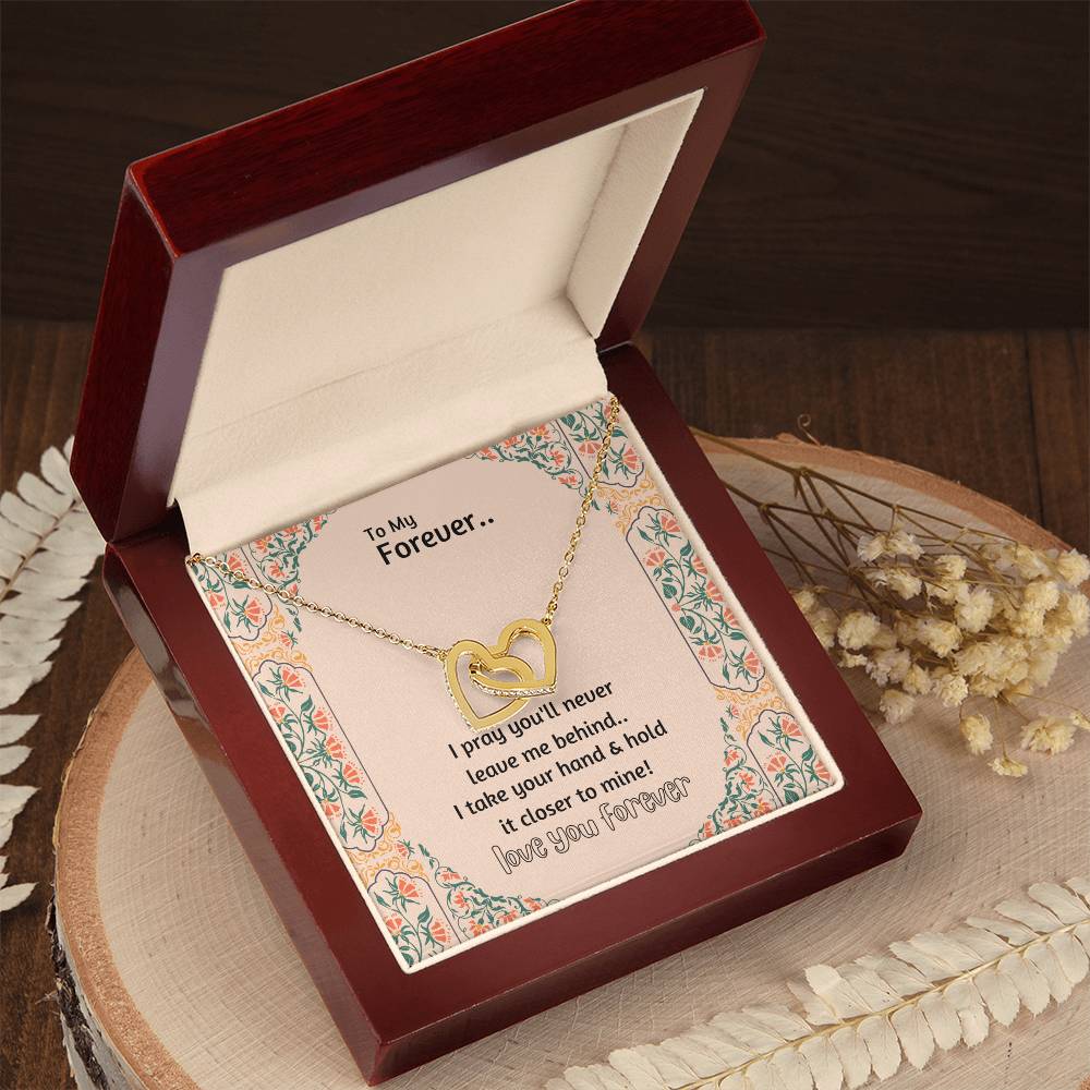 To My Forever Interlocking Hearts Necklace