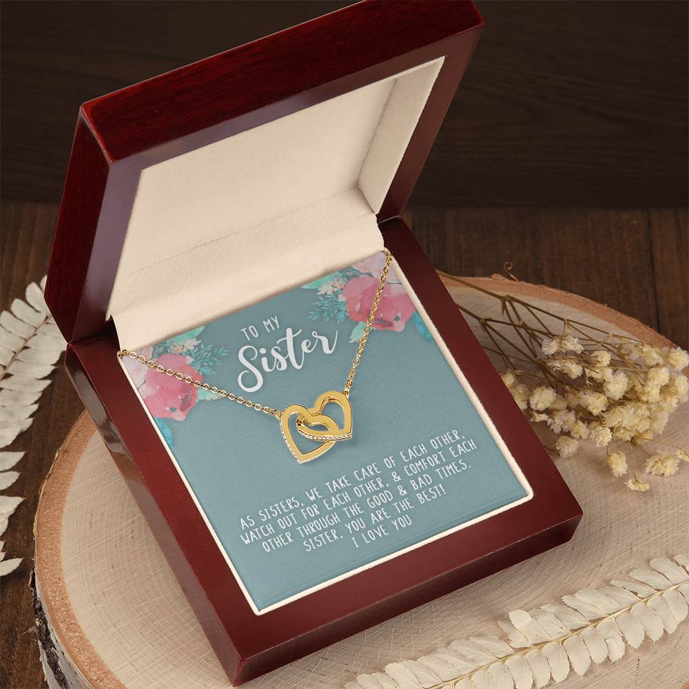 Sister We Take Care Of Each Other - Necklace Interlocking Hearts Necklace