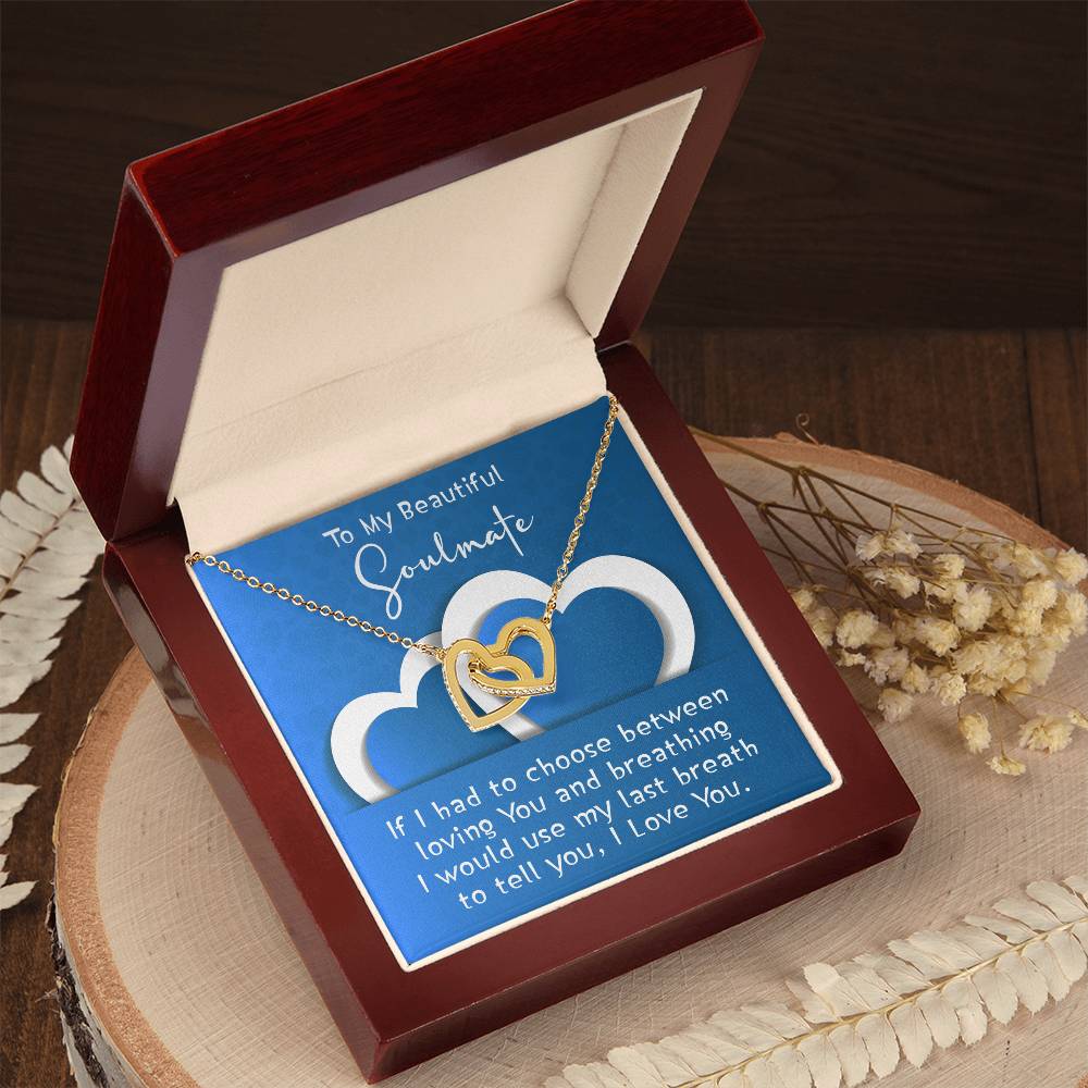 Necklace Gift For Soulmate - Interlocking Heart Necklace Interlocking Hearts Necklace