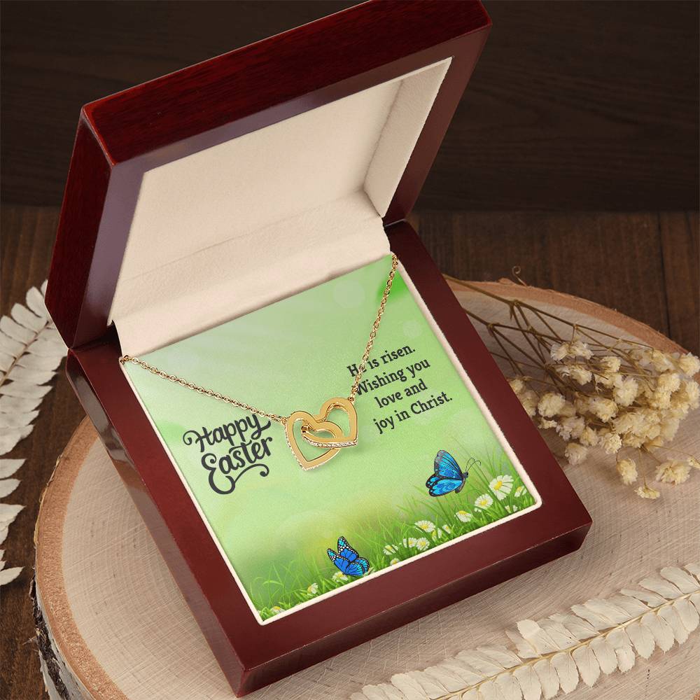 Happy Easter Gifts Interlocking Hearts Necklace