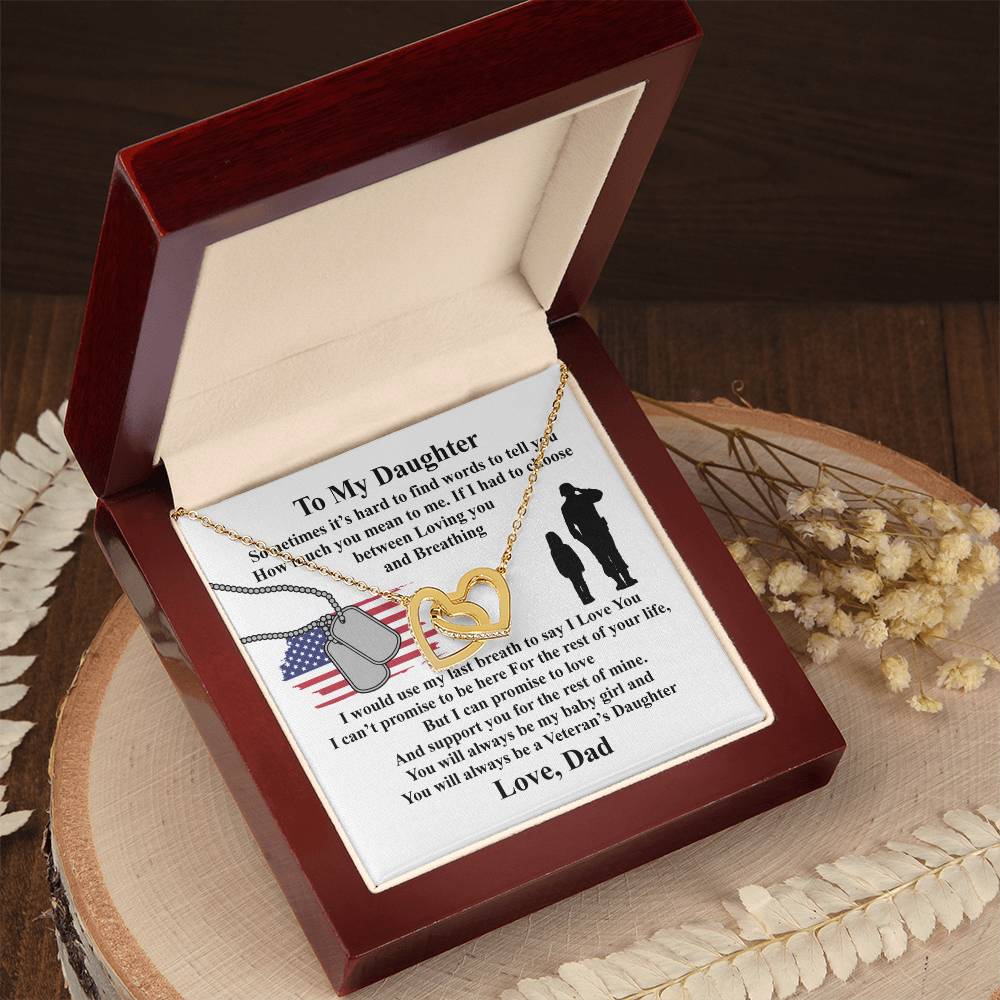 Veteran'S Daughter - Interlocking Heart Necklace Interlocking Hearts Necklace
