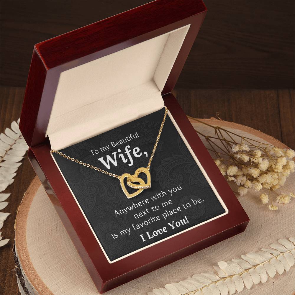 Wife With You Next To Me - Necklace Interlocking Hearts Necklace