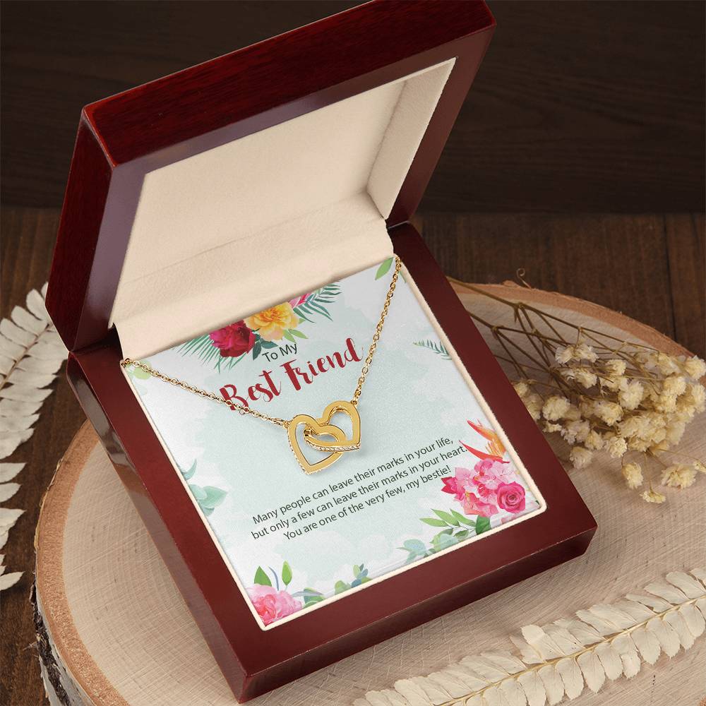 Best Friend Double Hearts Necklace Interlocking Hearts Necklace
