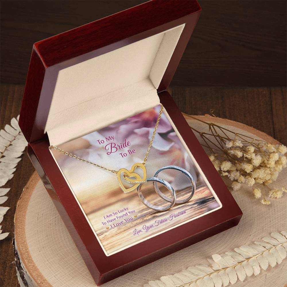 To My Bride To Be . Interlocking Hearts Silver Rings Design Interlocking Hearts Necklace