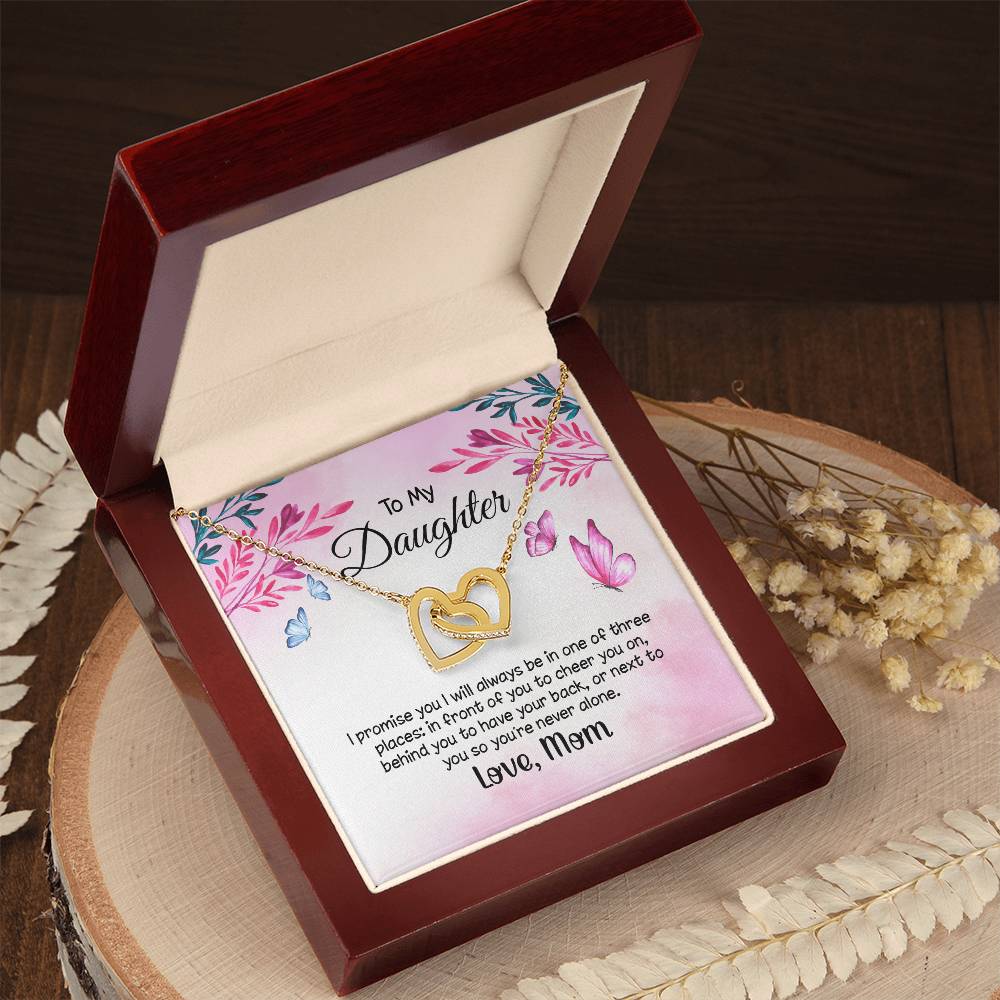 I Promise To Be In One Of The Three Places Hearts Necklace Interlocking Hearts Necklace