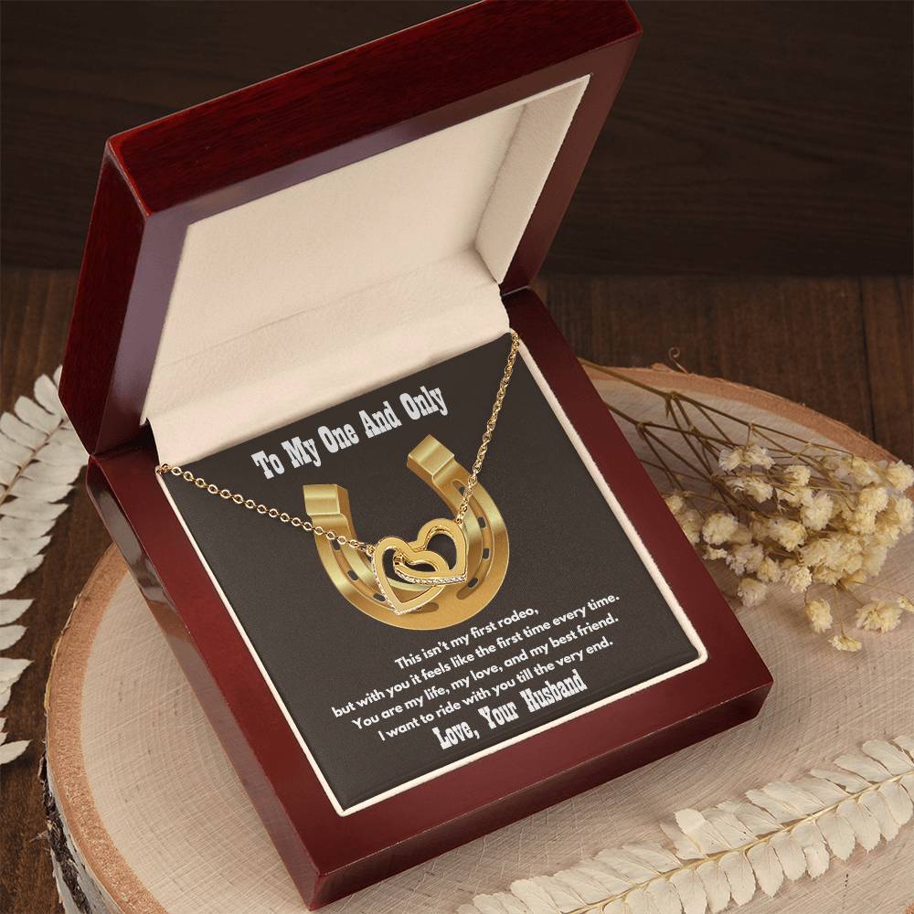 Rodeo Life Interlocking Hearts Necklace