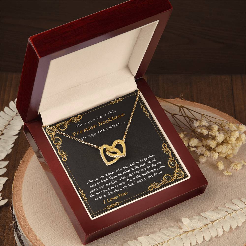 Promise Necklace Interlocking Heart Necklace Interlocking Hearts Necklace
