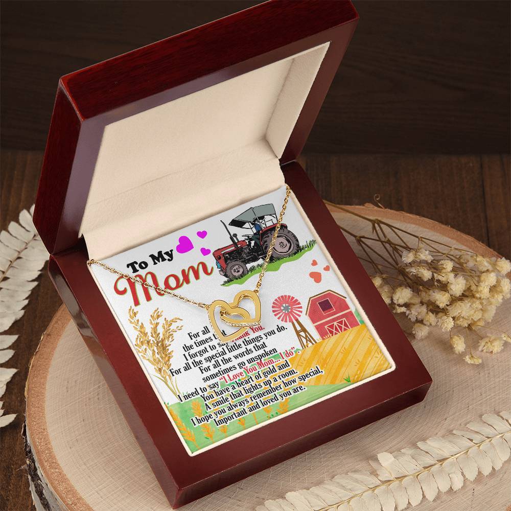 Farmer'S Mom - Interlocking Heart Necklace Interlocking Hearts Necklace