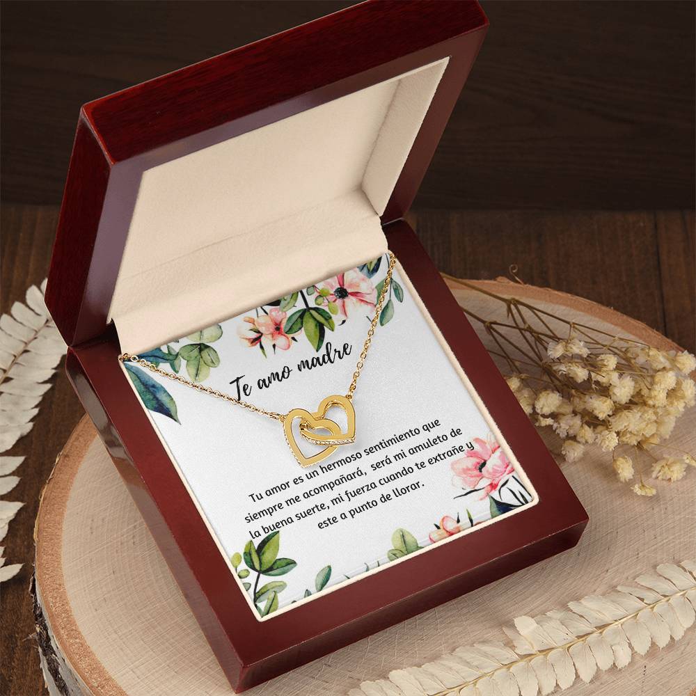 Te Amo Madre Tu Amor Es Un Hermoso Sentimiento Que Siempre Me Acompañara Interlocking Hearts Necklace