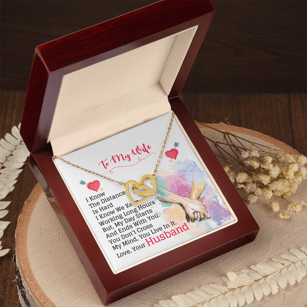 Gift For Wife - Interlocking Heart Necklace Interlocking Hearts Necklace