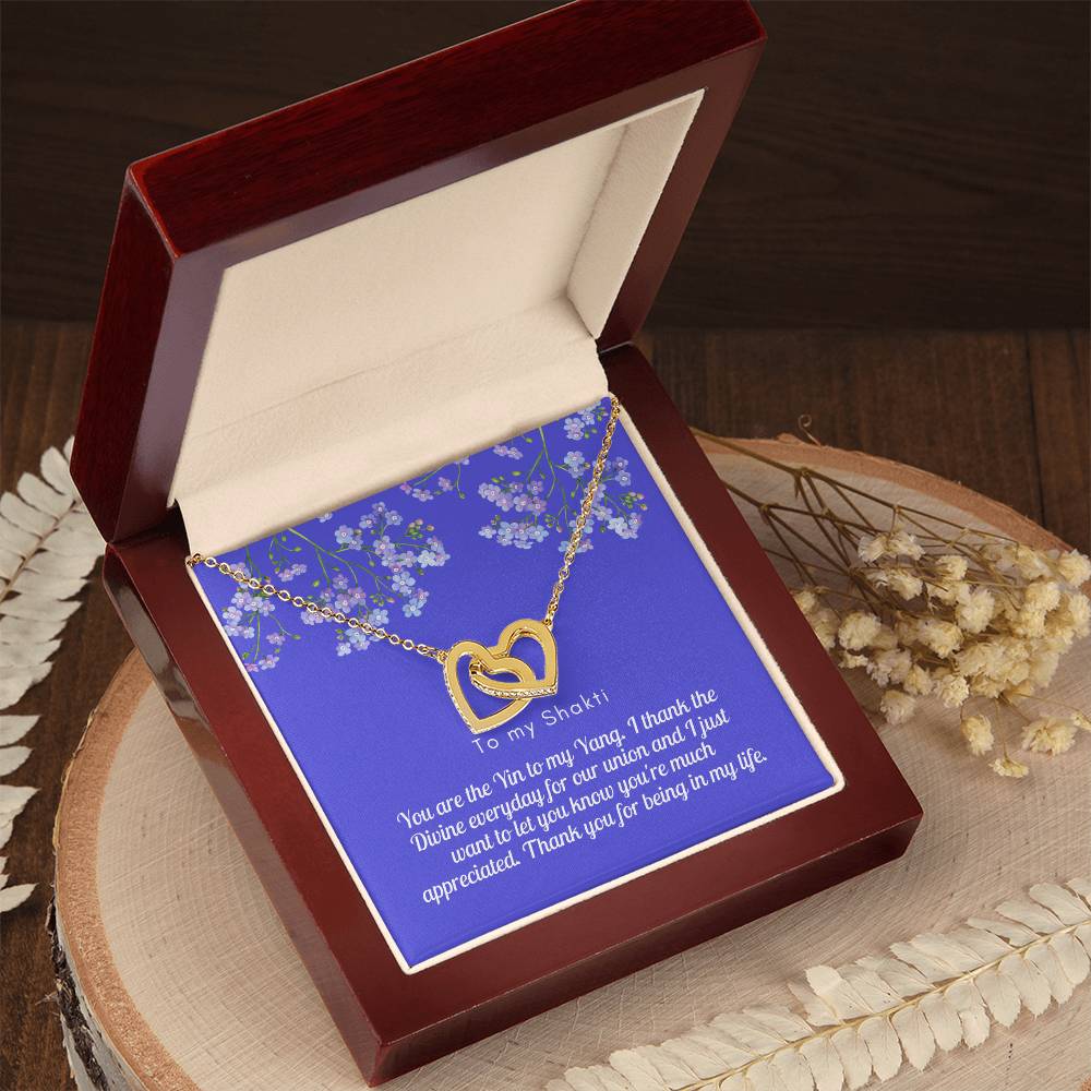 Thank You My Shakti Interlocking Hearts Necklace
