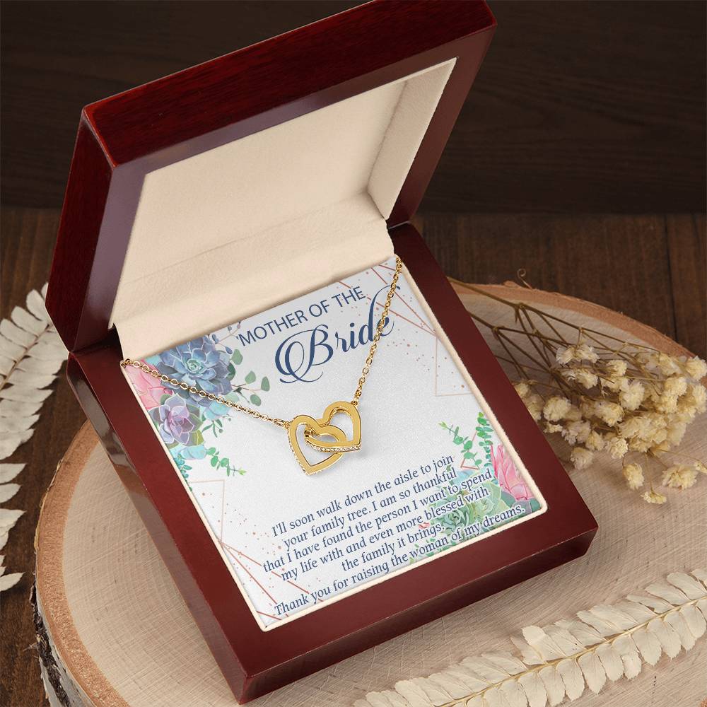 Mother Of The Bride Gift From Groom Mother Of The Bride Interlocking Heart Necklace Custom Mother Of The Bride Mother Of The Bride Gift Interlocking Hearts Necklace