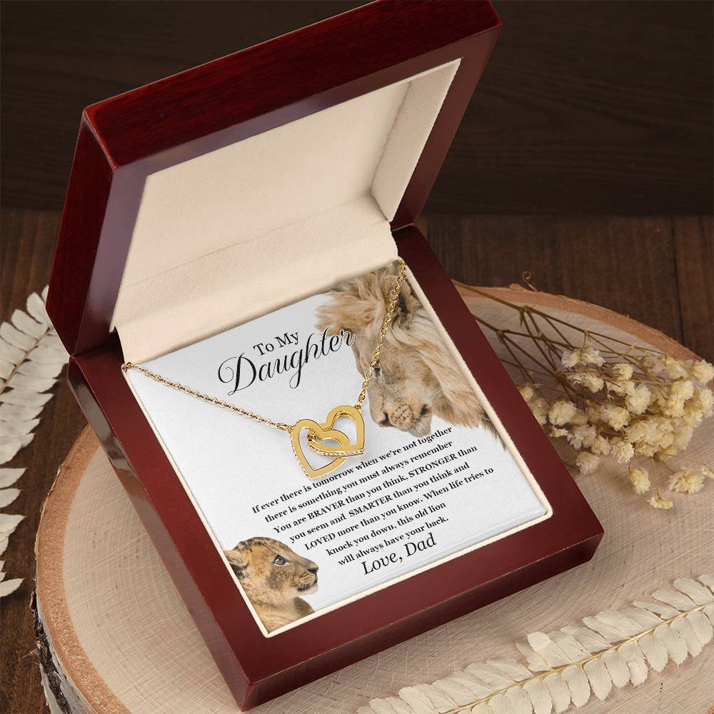 To My Daughter - Special Necklace - L02 Interlocking Hearts Necklace