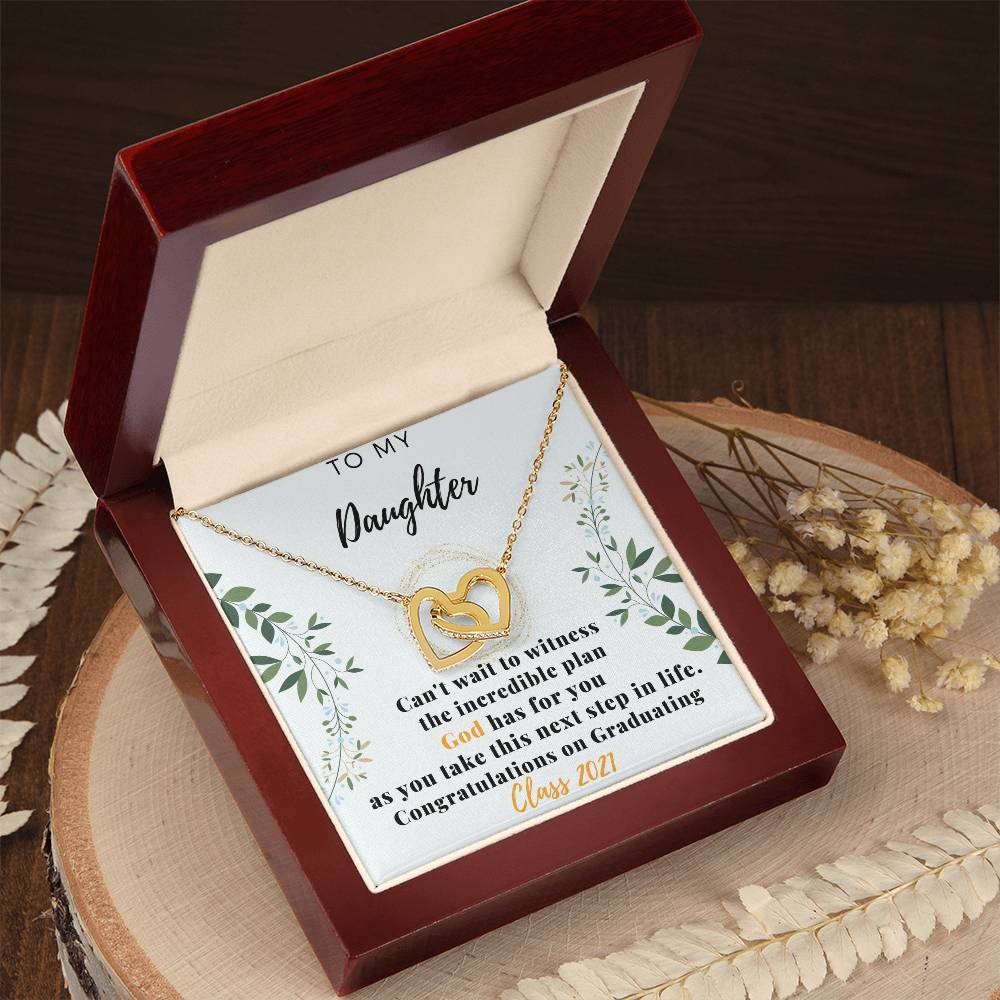 Draduation Gifts For Daughter From Mom Interlocking Hearts Necklace