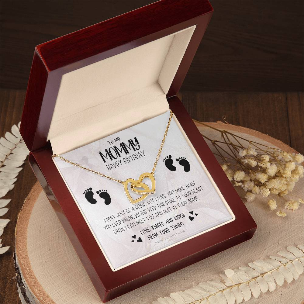 New Mom Birthday Pregnant Wife Birthday Gift Birthday Gift For Pregnant Wife Jewelry For Pregnant Wife Expecting Wife Birthday Interlocking Hearts Necklace