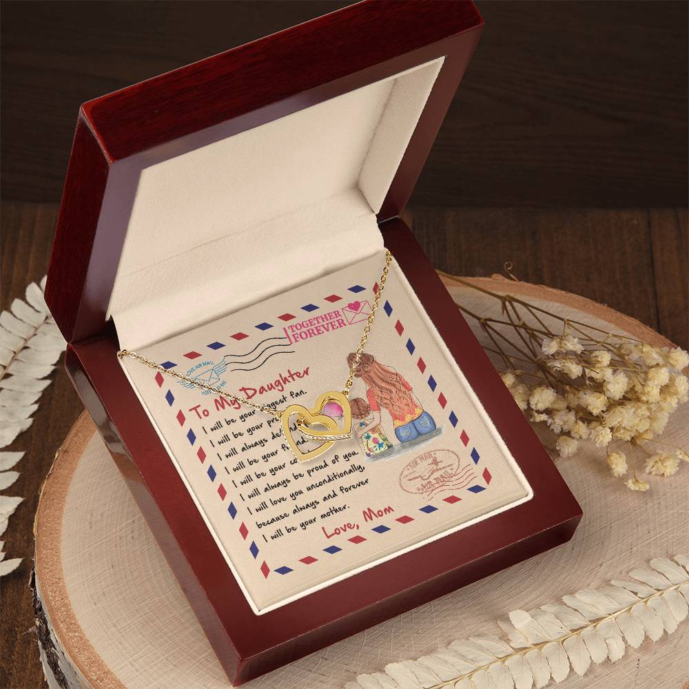 Gift For Daughter - I Will Be Your Mother - The Interlocking Heart Necklace Interlocking Hearts Necklace