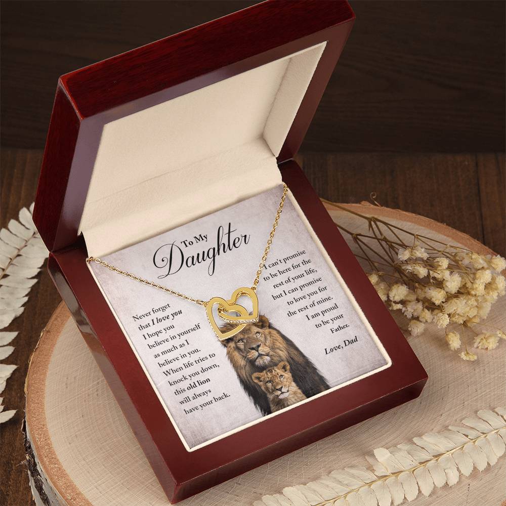 My Daughter - Proud Of You - Necklace Interlocking Hearts Necklace