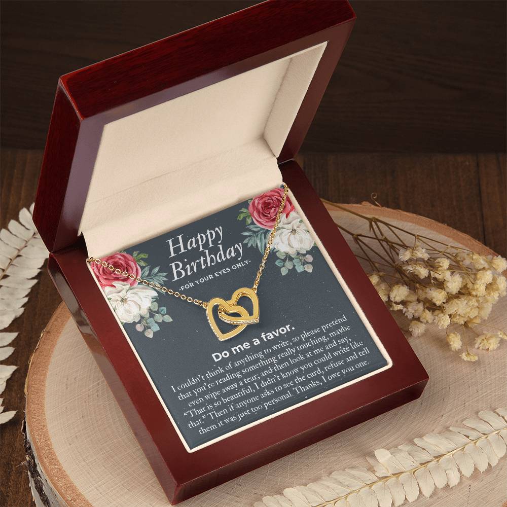 Perfect Birthday Gift For Her Unique Birthday Gift Birthday Necklace Gift Funny Birthday Gift For Her Grandma Mom Aunt Daughter Interlocking Hearts Necklace
