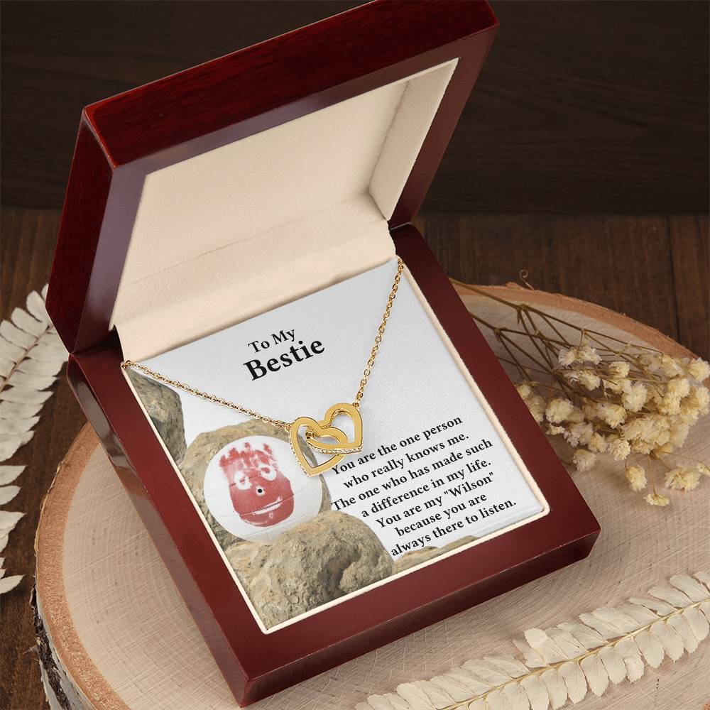My Bestie My Wilson Interlocking Hearts Necklace