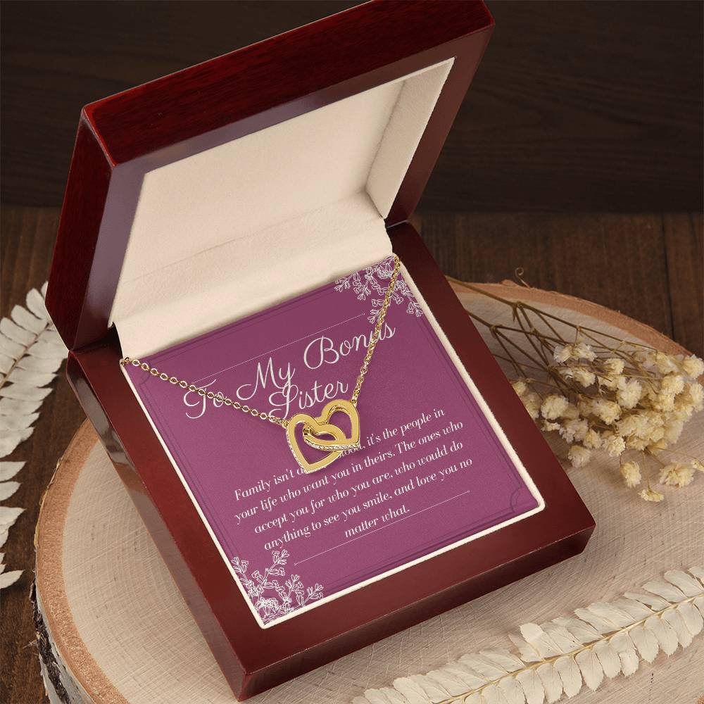 Bonus Sister Gift Sister In Law Gift Sister Of The Groom Wedding Thank You Bridesmaid Interlocking Hearts Necklace