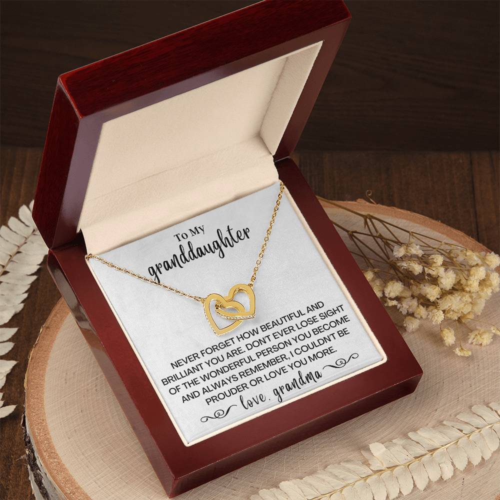Never Forget How Beautiful - Interlocking Hearts Necklace - Gd09