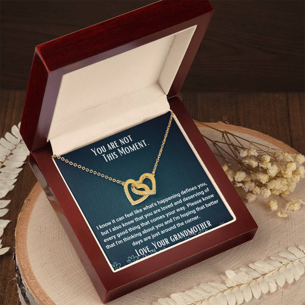 Interlocked Necklace Encouragement To Granddaughter Interlocking Hearts Necklace