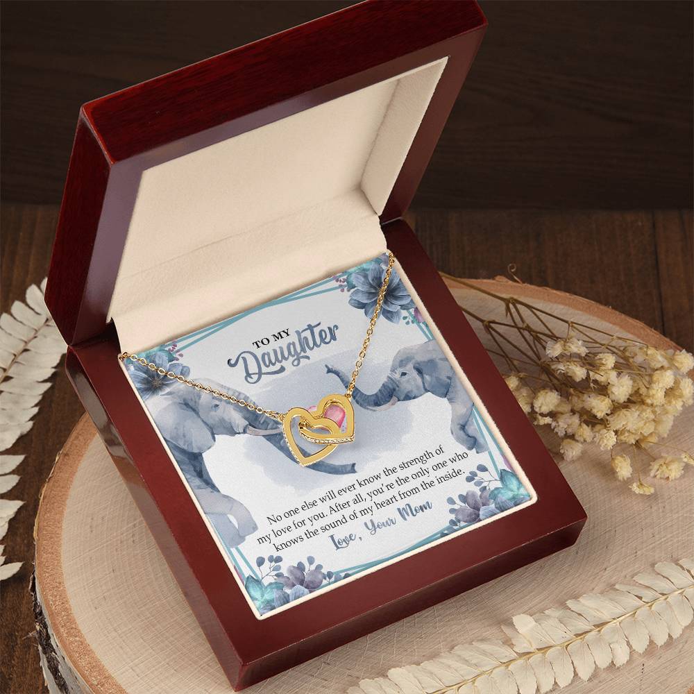 Interlocking Hearts To My Daughter No One Else Will Ever Know Interlocking Hearts Necklace