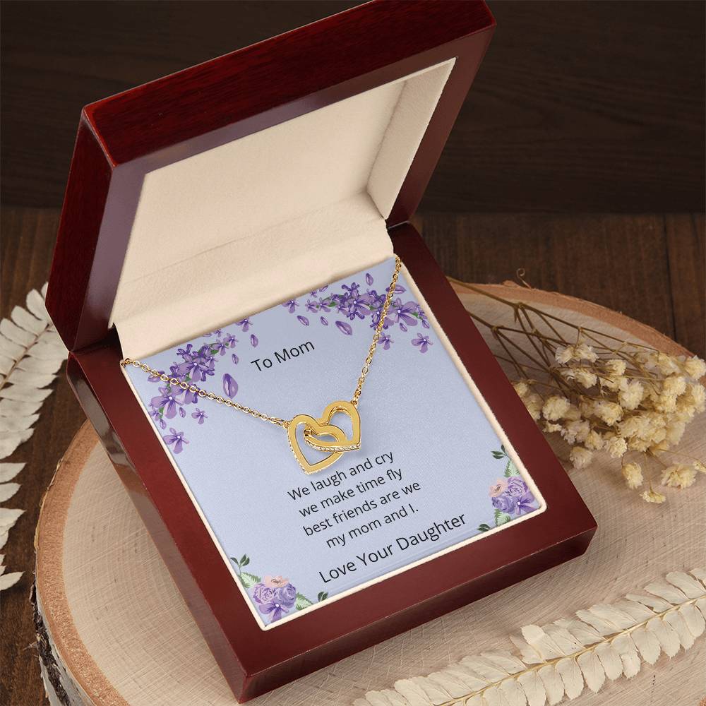 We Laugh And Cry Two Hearts Necklace Interlocking Hearts Necklace
