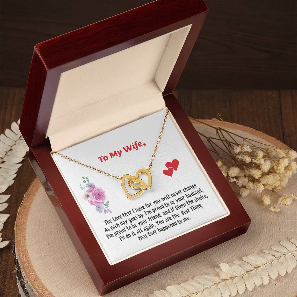 Gift For Wife - Interlocking Heart Necklace Interlocking Hearts Necklace