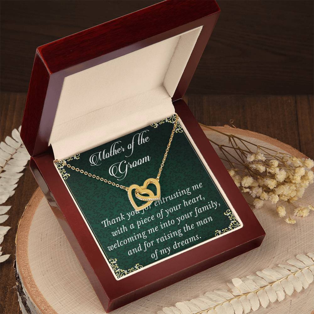 Mother Of The Groom Necklace From Bridemother In Law Necklacegroom'S Mother Interlocking Hearts Necklace Mother Of The Groom Wedding Gift