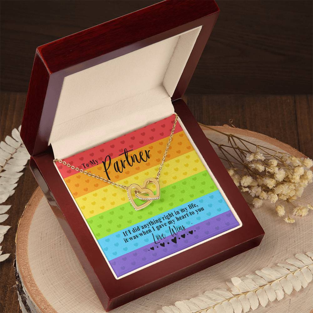03 Love Wins Necklace Interlocking Hearts Necklace