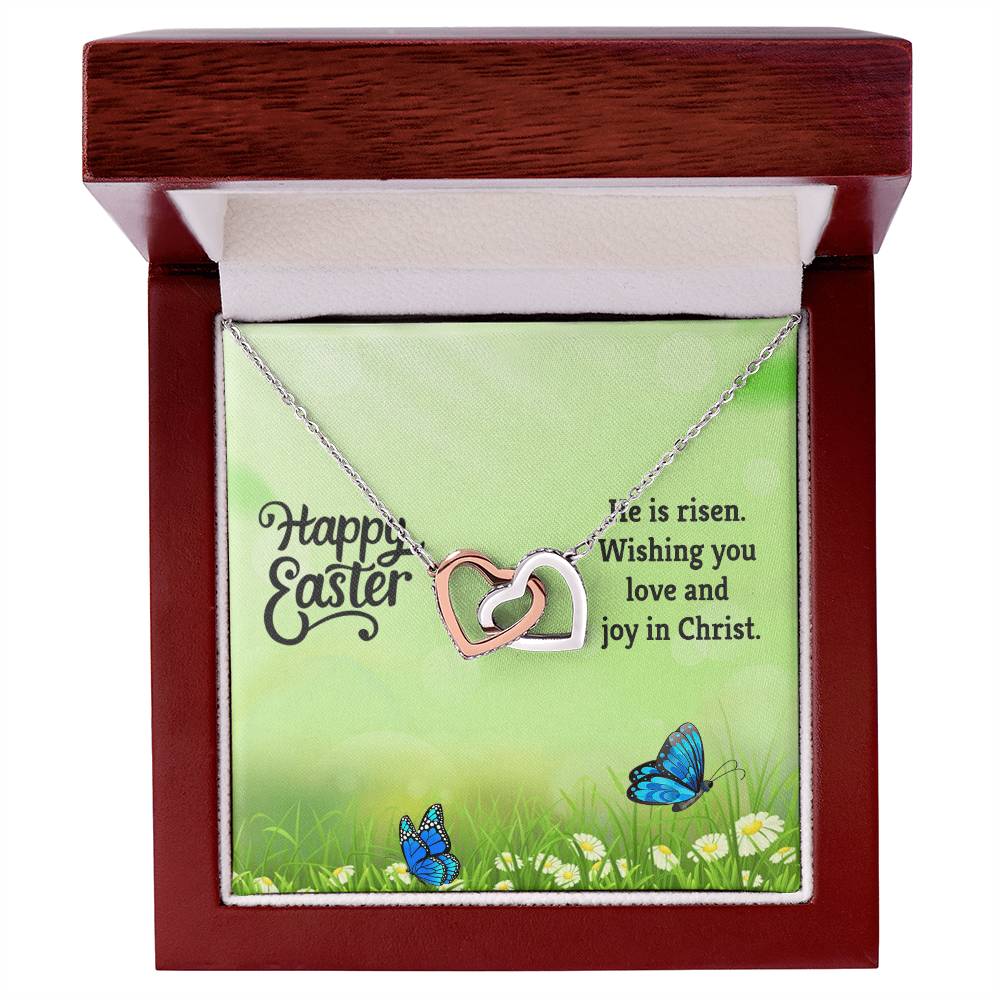 Happy Easter Gifts Interlocking Hearts Necklace