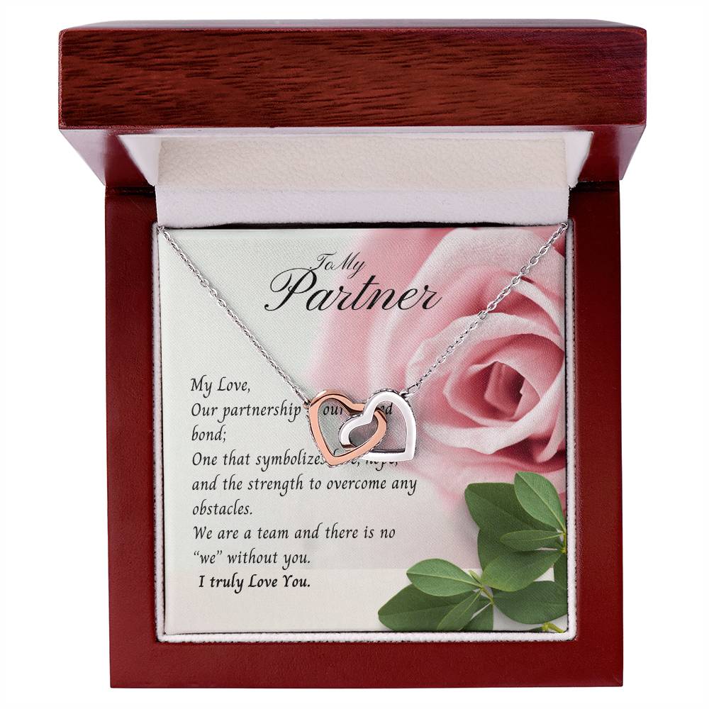 To My Partner Necklace Interlock Heart Promise Gift Birthday Gift Christmas Gift Interlocking Hearts Necklace