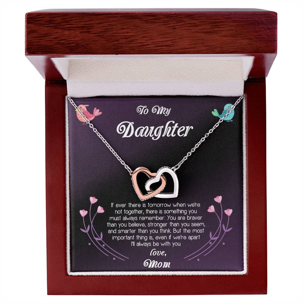 Gift For Daughter Interlocking Hearts Necklace