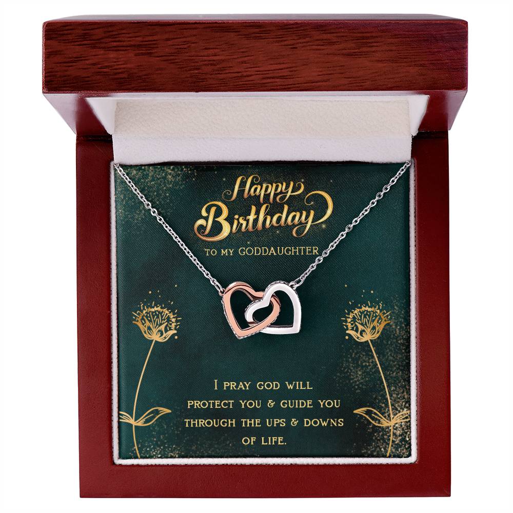 Birthday Gift For Goddaughter- Interlock Heart Necklace Interlocking Hearts Necklace