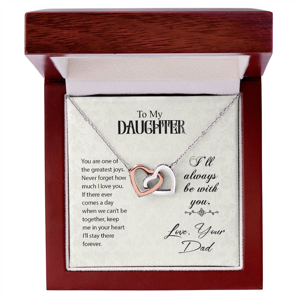 Cubic Zirconia Interlocking Hearts Necklace