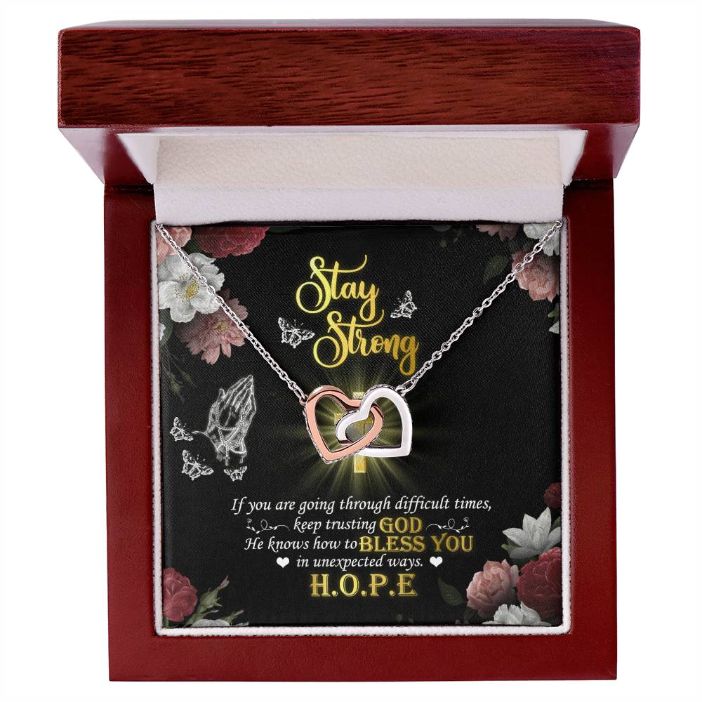 Stay Strong - Interlocking Hearts Necklace