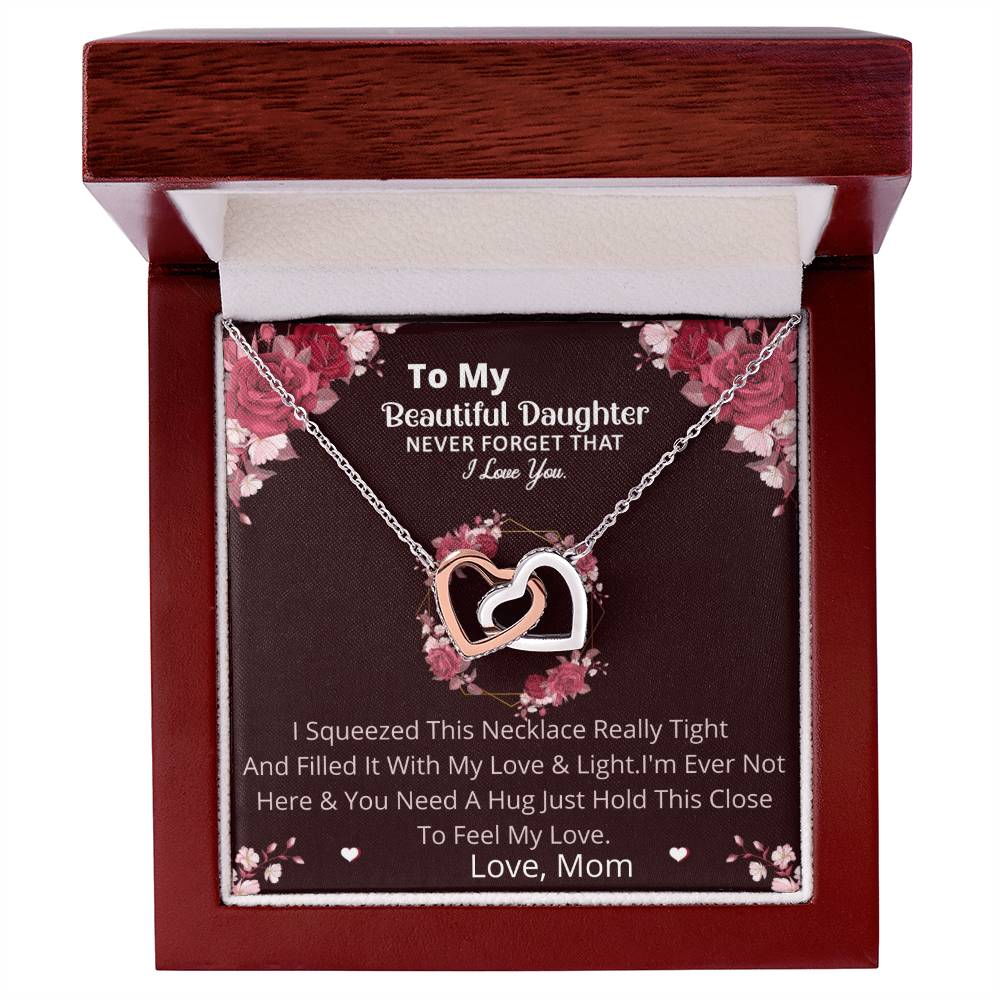 Gift For Daughter From Mom Birthday Gift For Daughterinterlocking Hearts Necklace