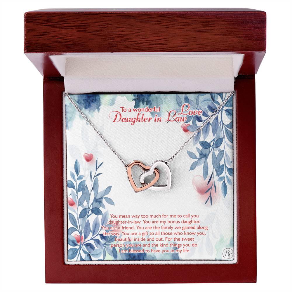 Perfect Us Gifts To Our Daughter-In-Law Gift On Wedding Day💍💍💍 Interlocking Hearts Necklace