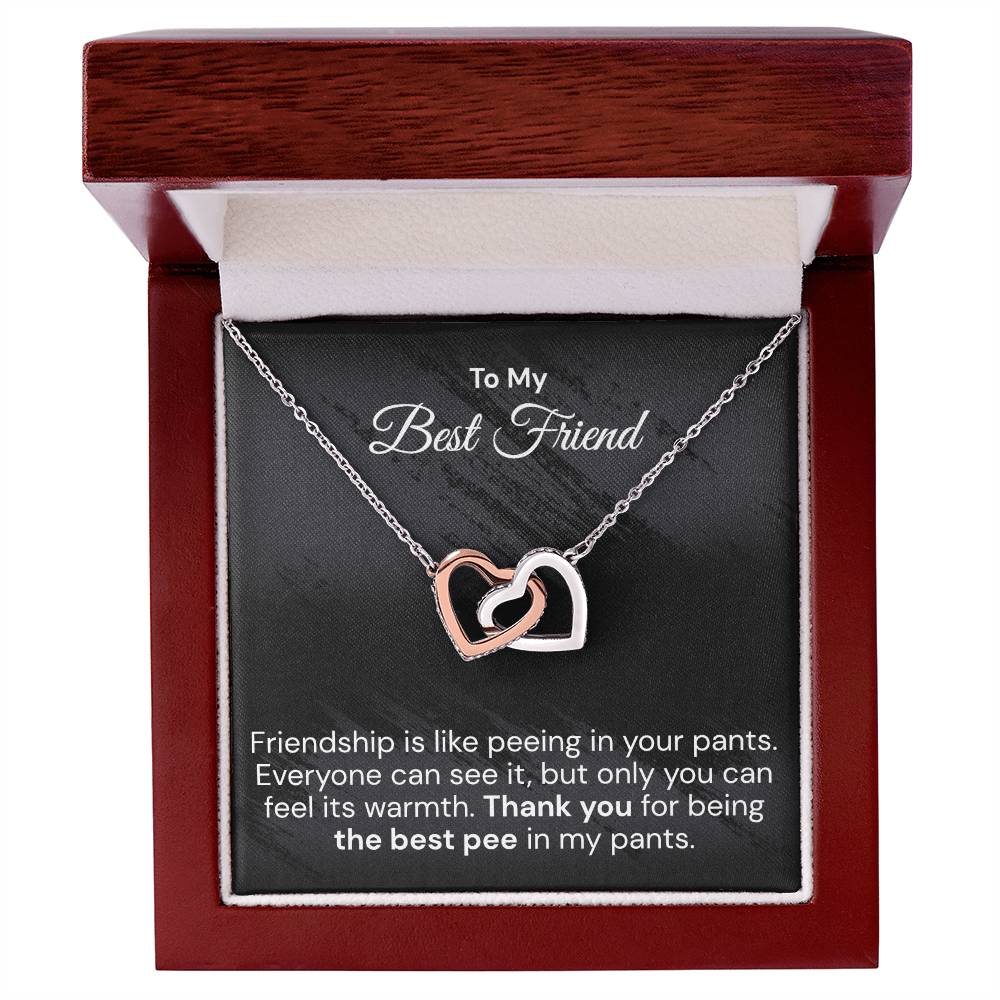 Funny Gift For Your Best Friend - Interlocked Hearts Necklace Interlocking Hearts Necklace