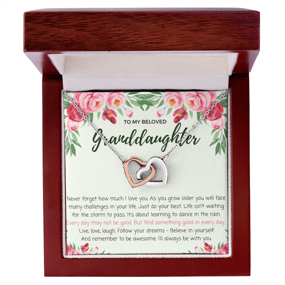 Gift From Grandmother To Granddaughter - Interlocking Hearts Necklace